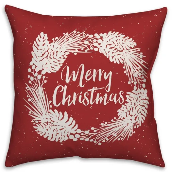 Merry Christmas Wreath Outdoor Pillow-Kirkland's Home Best