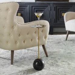 Metal & Round Black Base Cocktail Table-Kirkland's Home Hot
