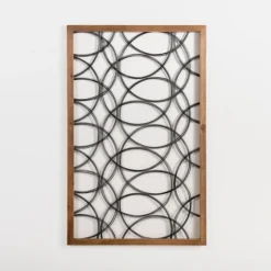 Metal Abstract Circles Wall Plaque-Kirkland's Home Outlet