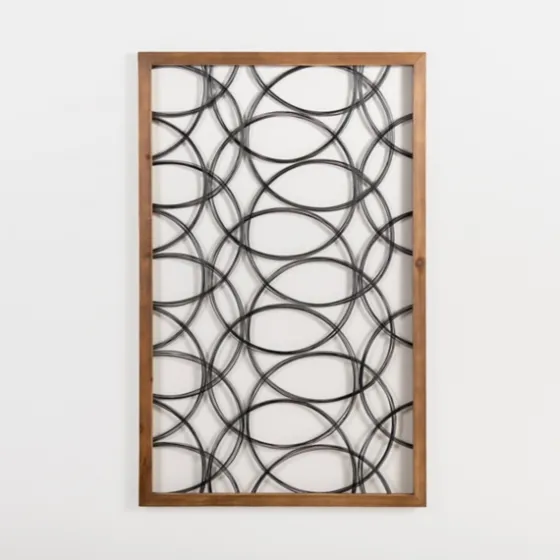 Metal Abstract Circles Wall Plaque-Kirkland's Home Outlet