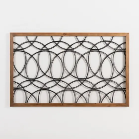 Metal Abstract Circles Wall Plaque-Kirkland's Home Outlet