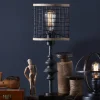 Metal And Burlap Edison Lamp-Kirkland's Home Fashion