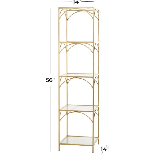 Metal And Clear Glass 4-Tier Shelf-Kirkland's Home Outlet