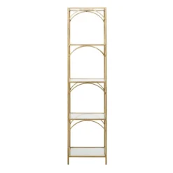 Metal And Clear Glass 4-Tier Shelf-Kirkland's Home Outlet