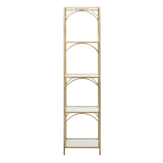 Metal And Clear Glass 4-Tier Shelf-Kirkland's Home Outlet