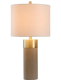 Metal And Concrete Cylindrical Table Lamp-Kirkland's Home New