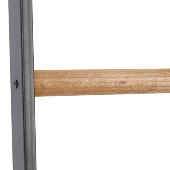 Metal And Fir Wood Leaning Ladder With Hooks-Kirkland's Home Discount