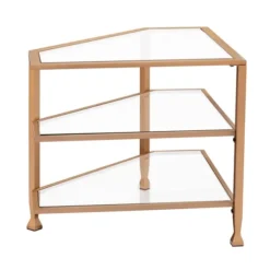 Metal And Glass Corner Tv Stand-Kirkland's Home Flash Sale