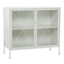 Metal And Glass X-Door Cabinet-Kirkland's Home Cheap