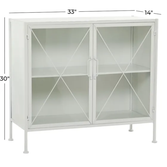 Metal And Glass X-Door Cabinet-Kirkland's Home Cheap