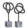 Metal And Marble Abstract Sculptures, Set Of 2-Kirkland's Home Cheap