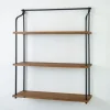 Metal And Natural Wood 3-Tier Wall Shelf-Kirkland's Home Discount
