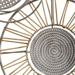 Metal And Rattan Cord Discs Wall Sculpture-Kirkland's Home Outlet