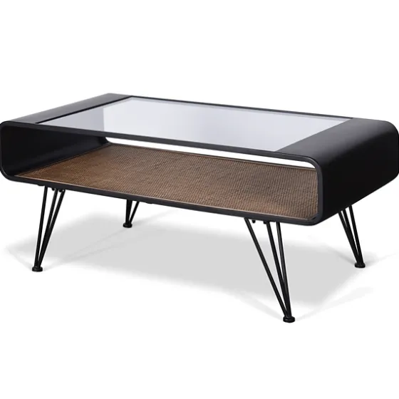 Metal And Rattan Shelf Coffee Table-Kirkland's Home Cheap