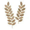 Metal And Reed Leaf Wall Plaques, Set Of 2-Kirkland's Home Shop