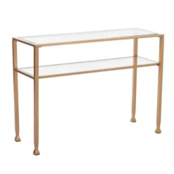 Metal And Tempered Glass Console Table-Kirkland's Home Store