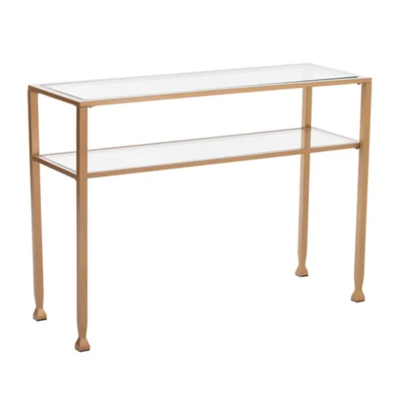Metal And Tempered Glass Console Table-Kirkland's Home Store