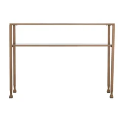 Metal And Tempered Glass Console Table-Kirkland's Home Store