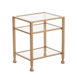 Metal And Tempered Glass Side Table-Kirkland's Home Cheap
