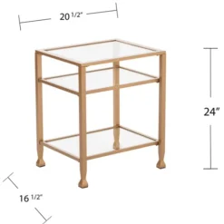 Metal And Tempered Glass Side Table-Kirkland's Home Cheap