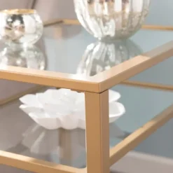 Metal And Tempered Glass Side Table-Kirkland's Home Cheap