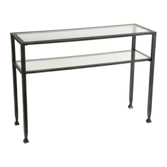 Metal And Tempered Glass Console Table-Kirkland's Home Shop