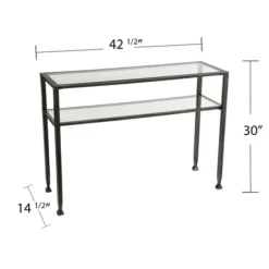 Metal And Tempered Glass Console Table-Kirkland's Home Shop