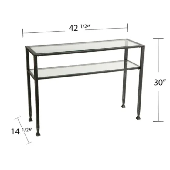 Metal And Tempered Glass Console Table-Kirkland's Home Shop