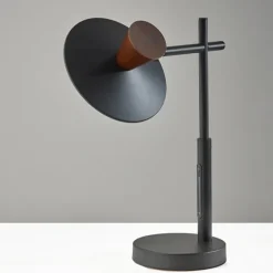 Metal And Walnut Wood Table Lamp-Kirkland's Home Sale