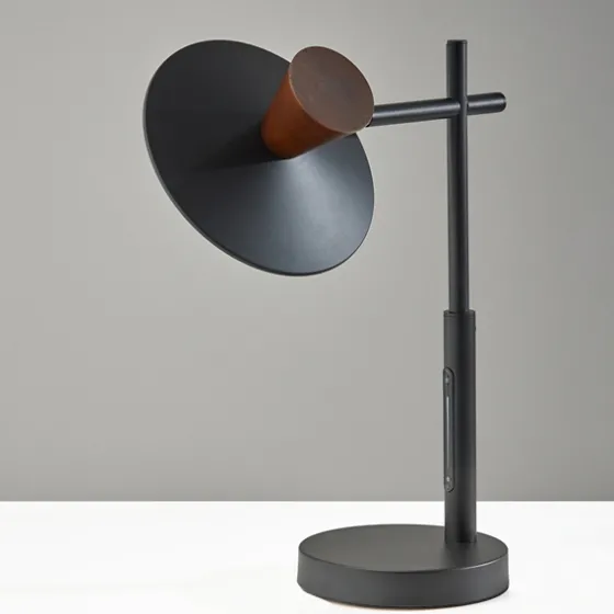 Metal And Walnut Wood Table Lamp-Kirkland's Home Sale