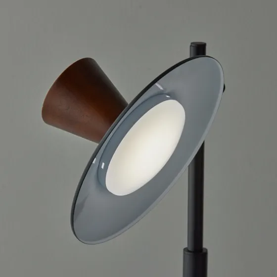 Metal And Walnut Wood Table Lamp-Kirkland's Home Sale