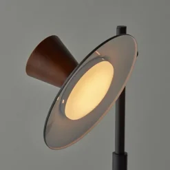 Metal And Walnut Wood Table Lamp-Kirkland's Home Sale