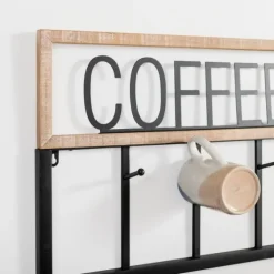 Metal And Wood Coffee Bar Wall Hooks-Kirkland's Home Sale