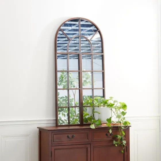 Metal Arch Frame Windowpane Wall Mirror-Kirkland's Home Cheap