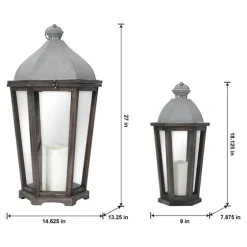 Metal Arch Top Led Lanterns, Set Of 2-Kirkland's Home Clearance