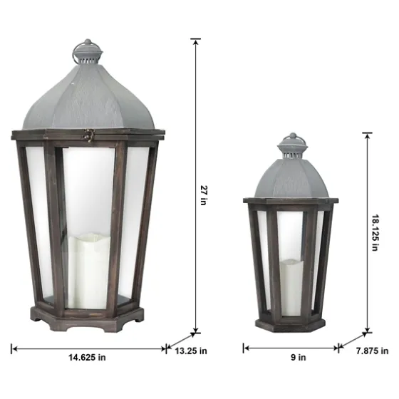 Metal Arch Top Led Lanterns, Set Of 2-Kirkland's Home Clearance
