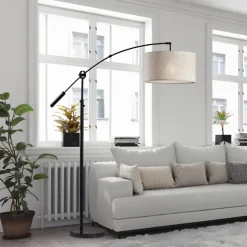 Metal Arched Oversized Shade Floor Lamp-Kirkland's Home Shop