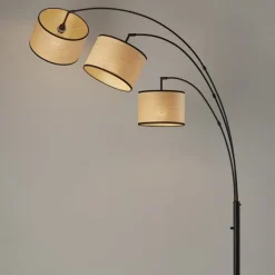 Metal 3-Arm Arched Floor Lamp-Kirkland's Home Shop