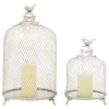 Metal Bird Cage Cloche Lanterns, Set Of 2-Kirkland's Home Cheap