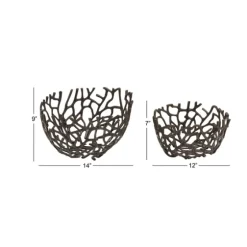 Metal Coral Frame Bowls, Set Of 2-Kirkland's Home Hot