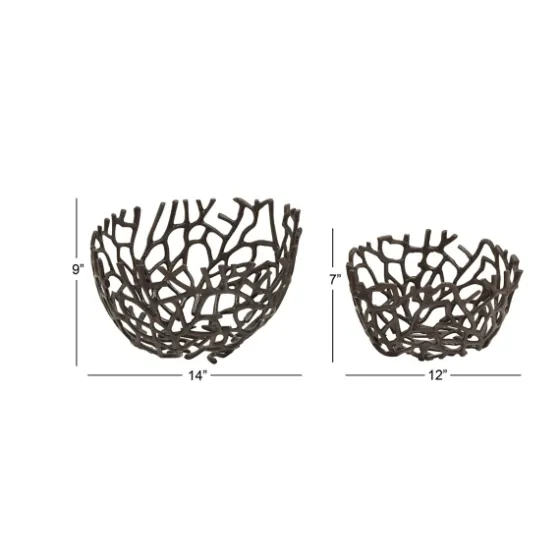 Metal Coral Frame Bowls, Set Of 2-Kirkland's Home Hot