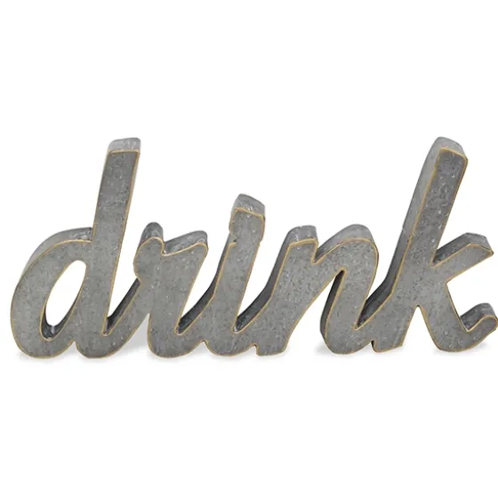 Metal Cursive Drink Sign-Kirkland's Home Cheap