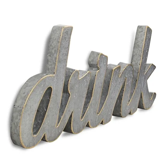 Metal Cursive Drink Sign-Kirkland's Home Cheap