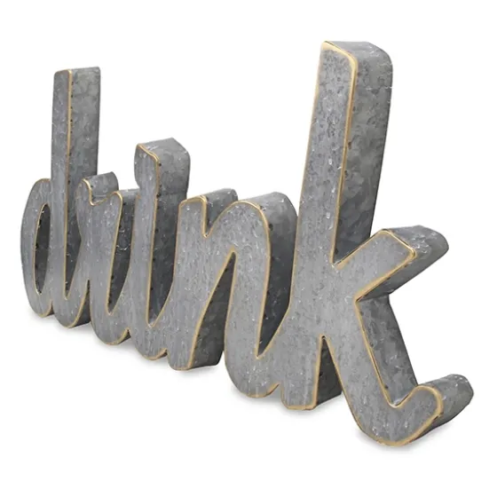 Metal Cursive Drink Sign-Kirkland's Home Cheap
