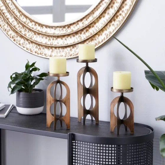 Metal Cutout Candle Holders, Set Of 3-Kirkland's Home Shop