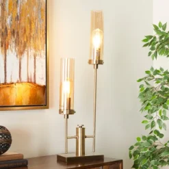 Metal Double Stem Table Lamp-Kirkland's Home Clearance