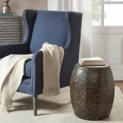 Metal Drum Kagen Accent Table-Kirkland's Home Shop