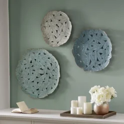 Metal Feather Round Wall Plaques, Set Of 3-Kirkland's Home Hot