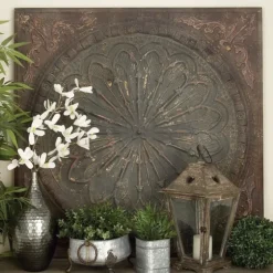 Metal Floral Medallion Wall Plaque-Kirkland's Home Discount