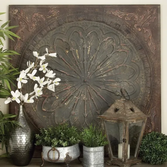 Metal Floral Medallion Wall Plaque-Kirkland's Home Discount